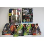 Six Hasbro Kenner Star Wars toys and figures comprising Boba Fett VS. IH-88, crowd control