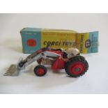 Corgi 57 Massey Ferguson Tractor with fork box AF, driver missing, vehicle F (Est. plus 21%