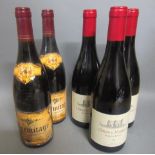 Three bottles Chateau Montfaucon, 2010, Baron Louis, together with two bottles Hermitage, 2000,