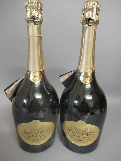 Two bottles 1990 Grand Siecle champagne, Laurent Perrier (Est. plus 21% premium inc. VAT)