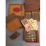 Three part filled boxes of cigars, comprising 17 Sydrahs De Luxe Corona De Oro, 18 Selectos Claro,