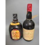 One bottle Grand Old Parr 12 year old De Luxe Scotch whisky, together with a Berisford Solera 1914