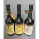 Two bottles Chateau Meyney, 1973, Cordier, Saint Estephe, together with a 1966 Chateau