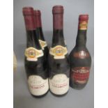 Four bottles Amarone, 1982, Ca de Rocchi, Classico, together with an Amerone Montresor, 1983,