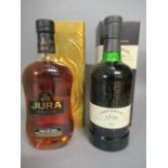 One bottle Tobermoray 10 year old single malt whisky in box, together with a 10 year old Jura origin