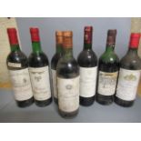 Seven bottles of Bordeaux, comprising 1979 Medoc Baron Philippe, 1981 Chateau Meaume, 1985 Chateau