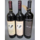 Three bottles of Australian red Cabernet Sauvignon, comprising one 2001 and one 2005 Cullen, Diana