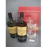 One bottle Singletons 12 year old single malt whisky, in presentation box with two tumblers,