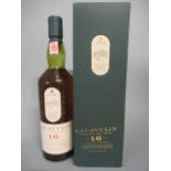 One bottle Lagavulin 16 year old single Islay malt whisky, boxed (Est. plus 21% premium inc. VAT)