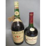 One bottle Camus, Le Grande Marque, celebration cognac, together with a Courvoisier Luxe cognac (