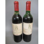Two bottles Grand vin de Chateau Latour, 1969, premier grand cru classe, Pauillac (Est. plus 21%