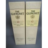 Two bottles The Glenlivet 12 year old single malt whisky, boxed (Est. plus 21% premium inc. VAT)