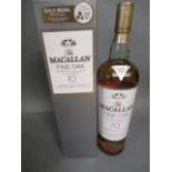 One litre The Macallan Fine Oak 10 year old single malt whisky, boxed (Est. plus 21% premium inc.