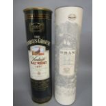 One bottle Famous Grouse vintage malt whisky 1987, in tin, together with a 14 year old Oban single