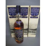 Three bottles Royal Lochnagar 12 year old single malt whisky, boxed (Est. plus 21% premium inc.