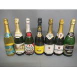 Seven bottles of sparkling wine including Heidsieck & Co. Monopole Blue Top, Chaumet premium brut,