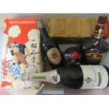 Five mixed bottles comprising one Sakura-Masamune Sake boxed set, one magnum Asti Spumante, one