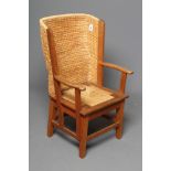 AN ORKNEY OAK CHAIR of Kirkness type, 1970's, to match previous lot, 21 1/4" x 14 1/2" x 34 1/2",