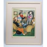 BERYL COOK (1926-2008), Poetry Reading, reproduction in colours, limited edition, signed in pencil