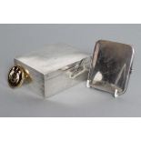 OF ROYAL INTEREST - HRH PRINCESS MARY, a silver cigarette box, maker Neal & Neal, Birmingham 1961,
