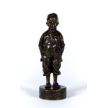FELIX PEDRO DE TAVERA (Spanish 1859-1932), "Cest Mi" (Bercks/Mer), Bronze figure of a boy modelled