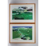 JACK HELLEWELL (1920-2000), Limestone Ingleton, a pair, oil on board, signed, inscribed to