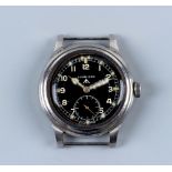 A LONGINES MILITARY ISSUE "DIRTY DOZEN" WRISTWATCH, the black dial with luminous dot markers and