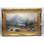 FREDERICK WILLIAM BOOTY (1840-1924), Highland Loch Scene, watercolour, signed and dated 1918, 24"