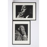 TERRY CRYER (1933-2017), Jimmy Rushing and Johany Hodges, two gelatin silver prints, signed and