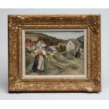 CHARLES JAMES McCALL (1907-1989), French Haymaking Scene, oil on board, signed and dated (19)35, 9