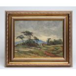 AART VAN BENNEBROM (1909-1972), Landscape with Farmstead, oil on board, signed, 11 1/4" x 14 3/4",