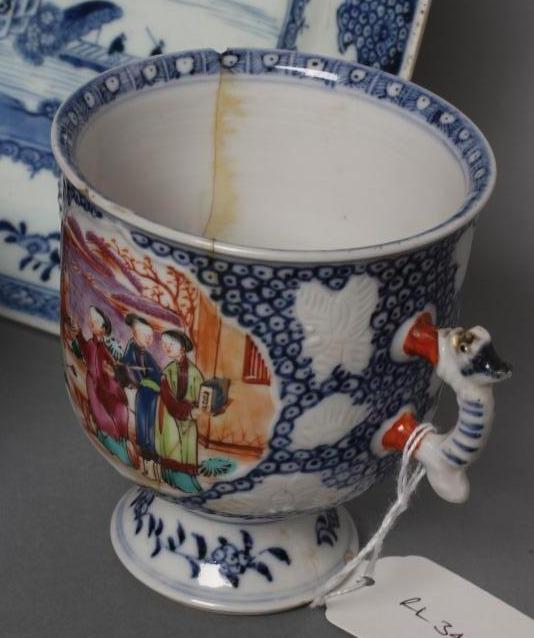 A COLLECTION OF CHINESE PORCELAIN, comprising an oblong tea canister and cover, 5 1/2" high, sauce - Image 3 of 5