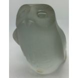 Kosta Svenskt Glas RSPB 1976 limited edition frosted glass owl, 10cms h. Condition ReportGood