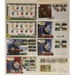 A collection of 8 First Day Covers relating to Children’s Cartoon Actors signed by, Peter Sallis,