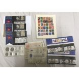 Stamps and coins collection, three sets. Prince of Wales, Investiture mint, two sets of Royal Mail