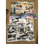 Selection of motoring ephemera, books, magazines, vintage car photographs. Condition ReportSome