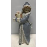Nao Lladro Daisa 1985, figurine girl with gift boxes, 23cms h. Condition ReportVery good condition.