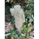 A headless stone garden ornament. 72cms h. Condition ReportHeadless.