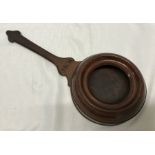 Mahogany church collection paddle bowl, stamped W.M.C. 42cms l x 17cms w. Condition ReportMinor
