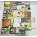 Collection of cricket programmes and magazines, signed photos, MCC South Africa 1956, signed paper