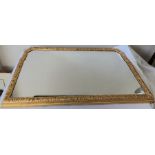 A 19thC gilt wood framed overmantle mirror. 39 x 67cms. Condition ReportGood condition.