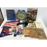 Boy Scouts and Girls Guide collection. Boy Scout belt with buckle, books inc. Scouting for Boys,