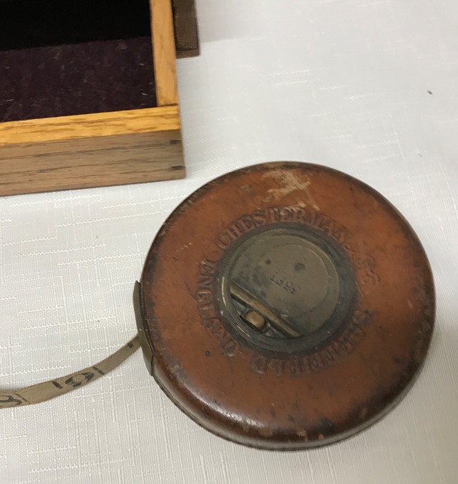 Brass set of balance scales with oak drawer base, label to the back for A Franks Ltd Opticians, - Image 2 of 3