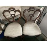Two 19thC Victorian carved back chairs.