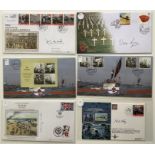 A collection of 12 First Day Covers and a stamped envelope relating to World War 2 signed by Vera