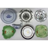 Mixed Collection of ceramics to include 2 Coalport oriental patterned plates, a Safari black & cream