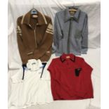 Gents vintage clothing, Fred Perry polo shirt, size medium. Harvanson zip front sweater, medium 97-