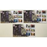 A collection of 3 First Day Covers relating to The Avengers signed by Patrick Macnee and Honor