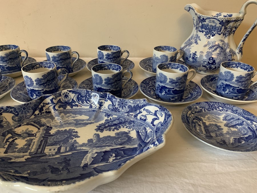 Eleven coffee cans and 12 saucers Copeland in Spode's Italian Pattern with oval dish in the same - Image 2 of 6