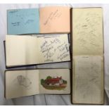 Autograph books, four books containing multiple autographs including Huddersfield Town FC, England &